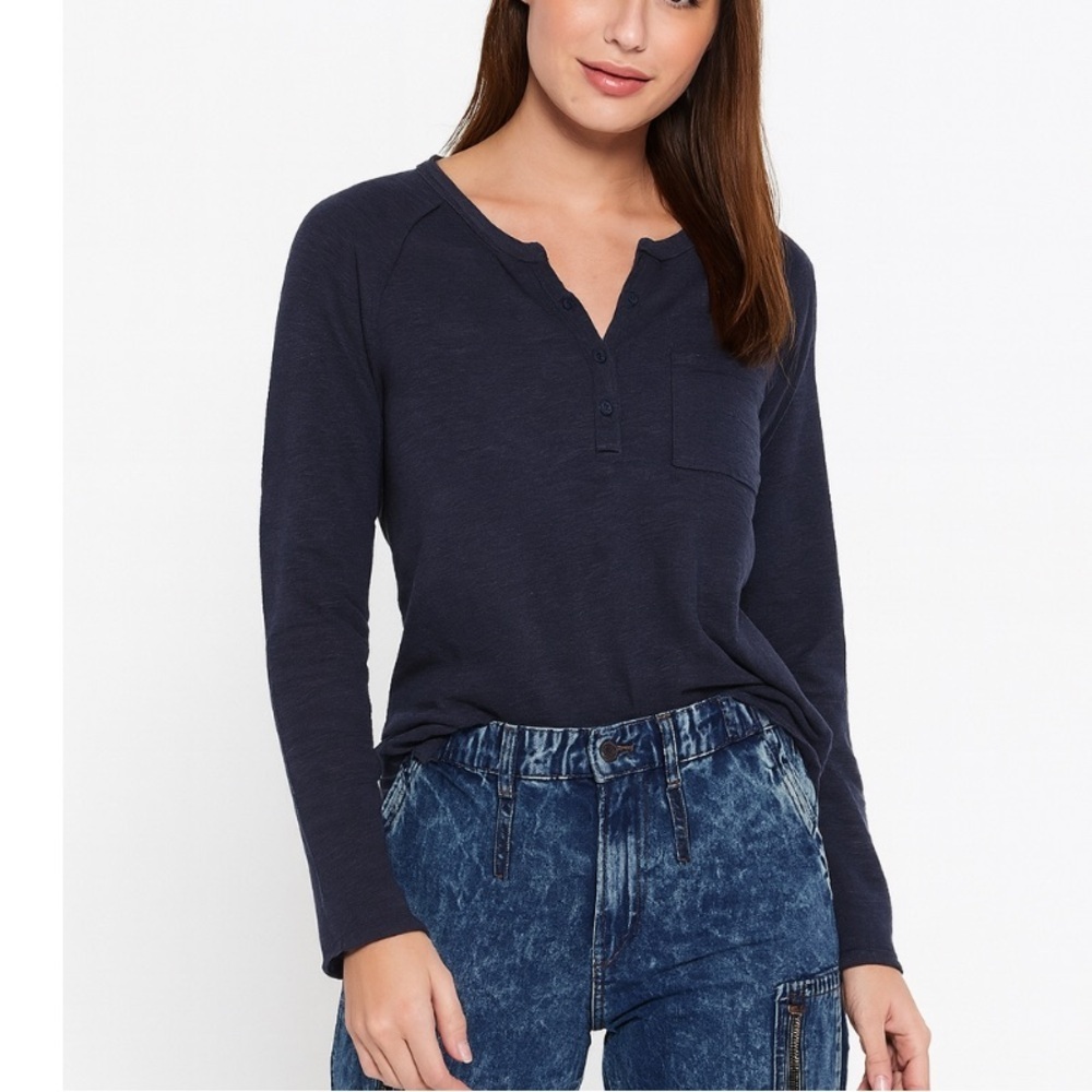 Prana Basic Long Sleeve Charcoal Gray Marled 1/4 … - image 1